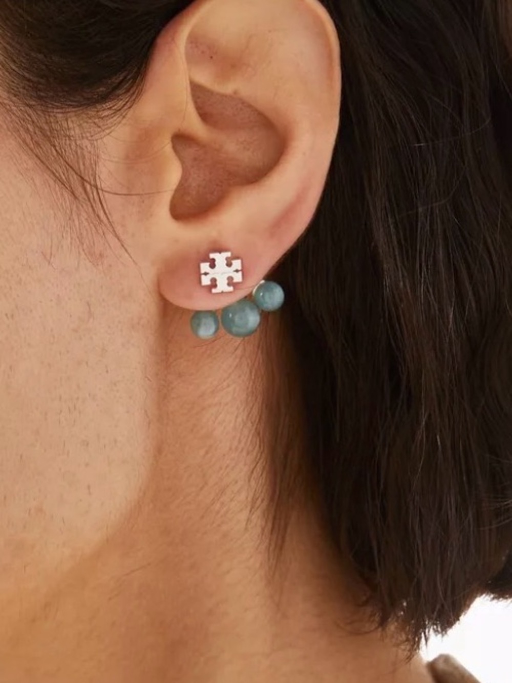 Tory Burch Resin Front Back Earrings